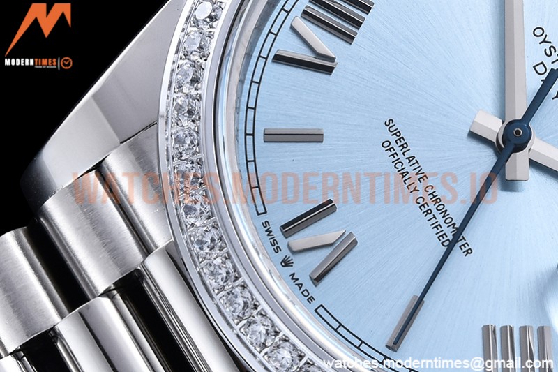 Rolex - DayDate 40mm Flt Dia SS/SS L-Blue/Rm GSF A2836 Mod