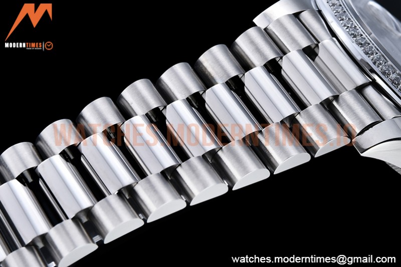 Rolex - DayDate 40mm Flt Dia SS/SS Green/Rm GSF A2836 Mod