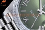 Rolex - DayDate 40mm Flt Dia SS/SS Green/Rm GSF A2836 Mod