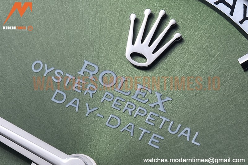 Rolex - DayDate 40mm Flt Dia SS/SS Green/Rm GSF A2836 Mod