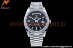 Rolex - DayDate 40mm Flt Dia SS/SS Blk/Dia GSF A2836 Mod