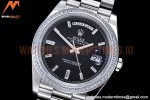 Rolex - DayDate 40mm Flt Dia SS/SS Blk/Dia GSF A2836 Mod