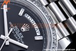 Rolex - DayDate 40mm Flt Dia SS/SS Blk/Dia GSF A2836 Mod