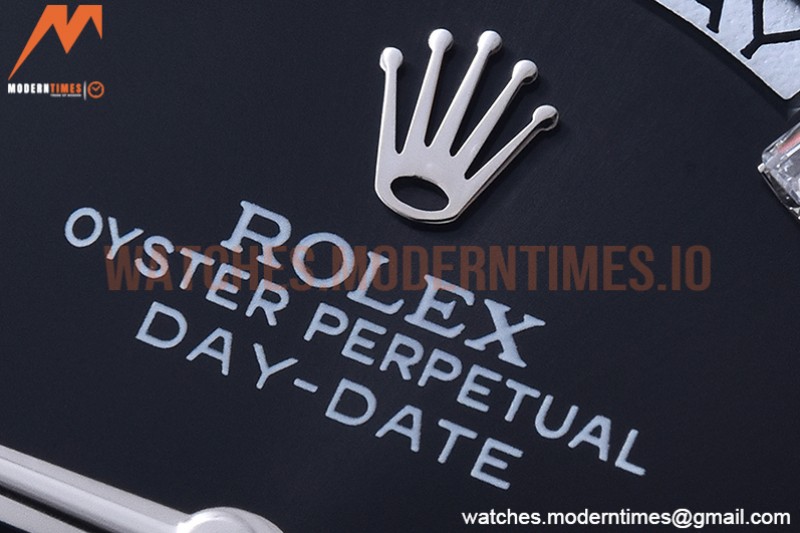 Rolex - DayDate 40mm Flt Dia SS/SS Blk/Dia GSF A2836 Mod
