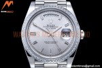 Rolex - DayDate 40mm Flt Dia SS/SS Silv/Dia GSF A2836 Mod