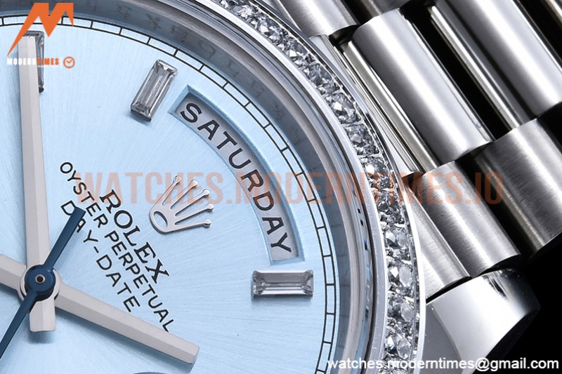 Rolex - DayDate 40mm Flt Dia SS/SS L-Blue/Dia GSF A2836 Mod