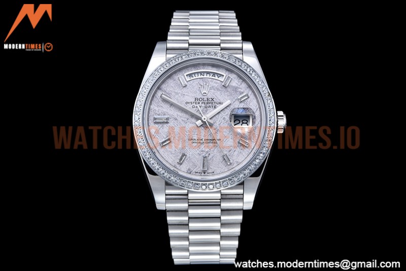 Rolex - DayDate 40mm Flt Dia SS/SS P-Met/Dia GSF A2836 Mod
