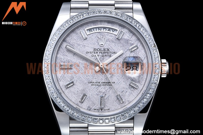 Rolex - DayDate 40mm Flt Dia SS/SS P-Met/Dia GSF A2836 Mod