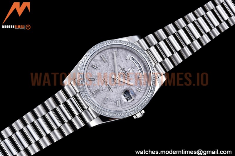 Rolex - DayDate 40mm Flt Dia SS/SS P-Met/Dia GSF A2836 Mod