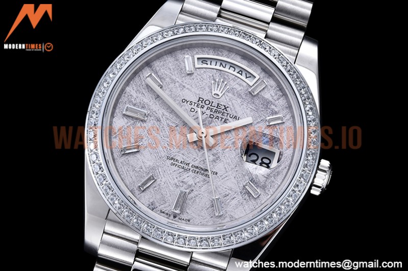 Rolex - DayDate 40mm Flt Dia SS/SS P-Met/Dia GSF A2836 Mod