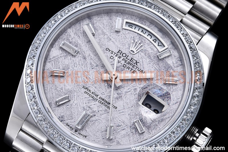 Rolex - DayDate 40mm Flt Dia SS/SS P-Met/Dia GSF A2836 Mod