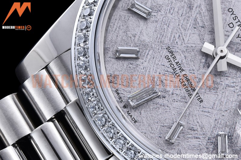 Rolex - DayDate 40mm Flt Dia SS/SS P-Met/Dia GSF A2836 Mod