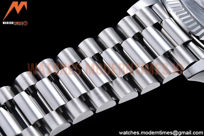 Rolex - DayDate 40mm Flt SS/SS White/Rm GSF A2836 Mod