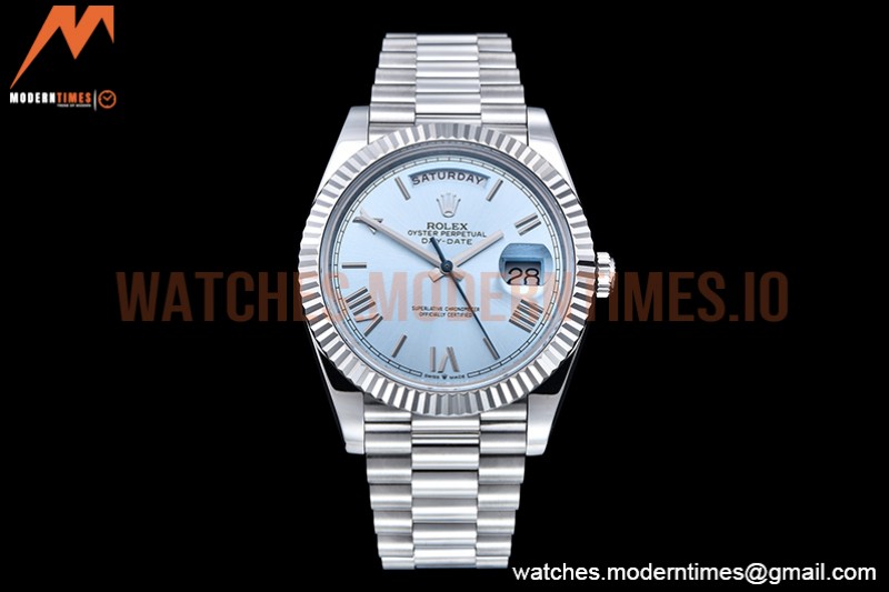 Rolex - DayDate 40mm Flt SS/SS L-Blue/Rm GSF A2836 Mod