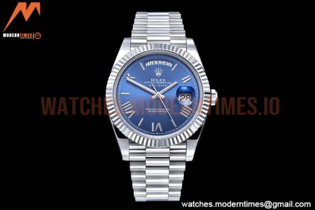 Rolex - DayDate 40mm Flt SS/SS Blue/Rm GSF A2836 Mod