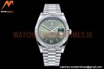 Rolex - DayDate 40mm Flt SS/SS Green/Rm GSF A2836 Mod