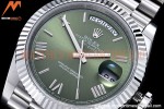 Rolex - DayDate 40mm Flt SS/SS Green/Rm GSF A2836 Mod
