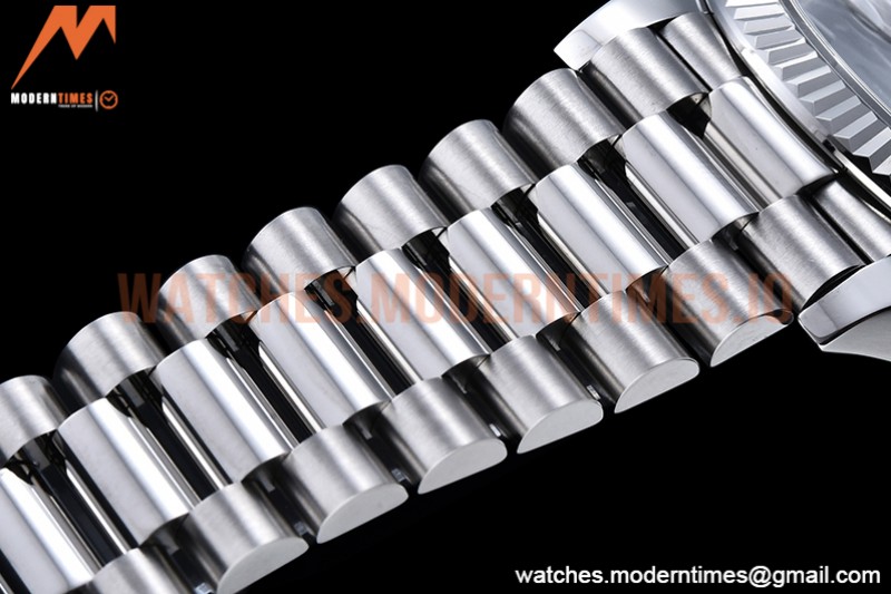 Rolex - DayDate 40mm Flt SS/SS Black/Dia GSF A2836 Mod