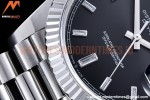 Rolex - DayDate 40mm Flt SS/SS Black/Dia GSF A2836 Mod