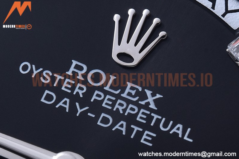 Rolex - DayDate 40mm Flt SS/SS Black/Dia GSF A2836 Mod