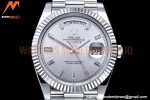 Rolex - DayDate 40mm Flt SS/SS Silver/Dia GSF A2836 Mod