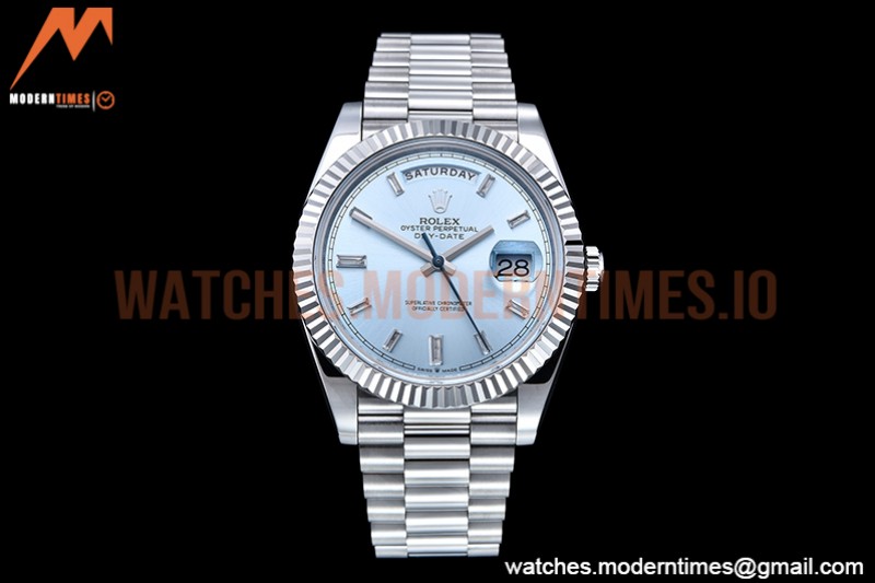 Rolex - DayDate 40mm Flt SS/SS L-Blue/Dia GSF A2836 Mod