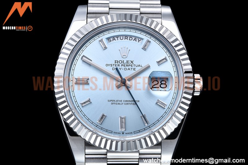 Rolex - DayDate 40mm Flt SS/SS L-Blue/Dia GSF A2836 Mod
