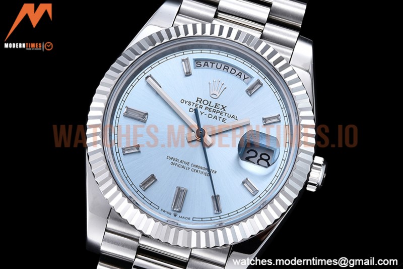 Rolex - DayDate 40mm Flt SS/SS L-Blue/Dia GSF A2836 Mod