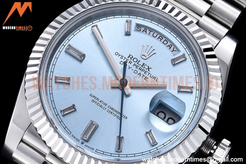 Rolex - DayDate 40mm Flt SS/SS L-Blue/Dia GSF A2836 Mod