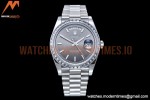 Rolex - DayDate 40mm Dia SS/SS Grey/Stk GSF A2836 Mod