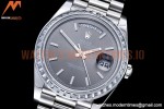 Rolex - DayDate 40mm Dia SS/SS Grey/Stk GSF A2836 Mod