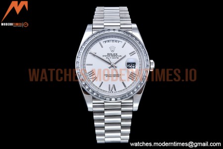 Rolex - DayDate 40mm Dia SS/SS Wht/Rm GSF A2836 Mod