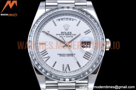 Rolex - DayDate 40mm Dia SS/SS Wht/Rm GSF A2836 Mod