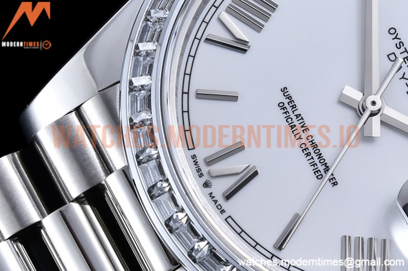 Rolex - DayDate 40mm Dia SS/SS Wht/Rm GSF A2836 Mod