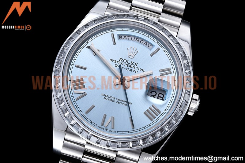 Rolex - DayDate 40mm Dia SS/SS L-Blue/Rm GSF A2836 Mod