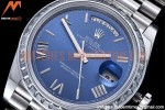 Rolex - DayDate 40mm Dia SS/SS Blue/Rm GSF A2836 Mod