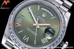 Rolex - DayDate 40mm Dia SS/SS Green/Rm GSF A2836 Mod
