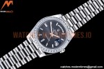 Rolex - DayDate 40mm Dia SS/SS Blk/Dia GSF A2836 Mod