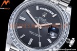 Rolex - DayDate 40mm Dia SS/SS Blk/Dia GSF A2836 Mod