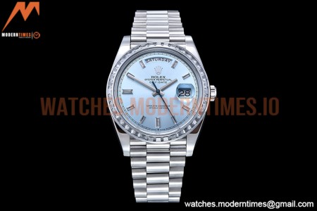 Rolex - DayDate 40mm Dia SS/SS L-Blue/Dia GSF A2836 Mod