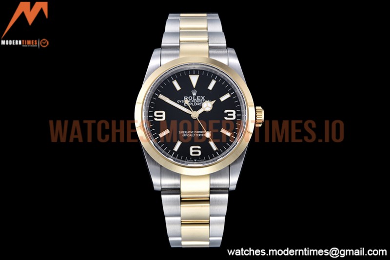 Rolex - Explorer 1 124273 36mm 904L YG/SS Blk GMF V2 VR3230