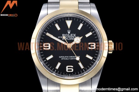 Rolex - Explorer 1 124273 36mm 904L YG/SS Blk GMF V2 VR3230