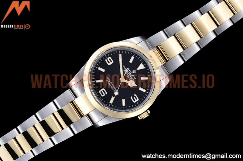 Rolex - Explorer 1 124273 36mm 904L YG/SS Blk GMF V2 VR3230