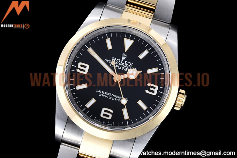 Rolex - Explorer 1 124273 36mm 904L YG/SS Blk GMF V2 VR3230