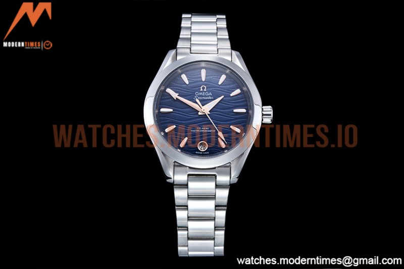 Omega - Aqua Terra Shades 34mm SS/SS P-Blue/RG A8F A2813