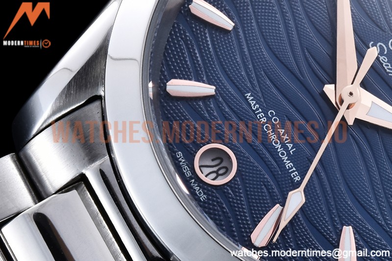 Omega - Aqua Terra Shades 34mm SS/SS P-Blue/RG A8F A2813