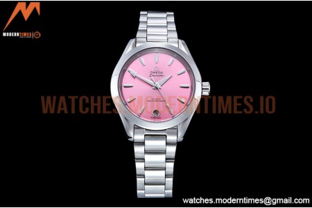 Omega - Aqua Terra Shades 34mm SS/SS Pink A8F A2813