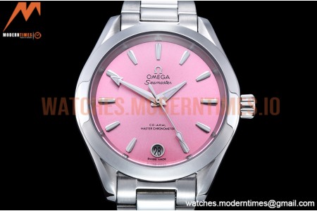 Omega - Aqua Terra Shades 34mm SS/SS Pink A8F A2813