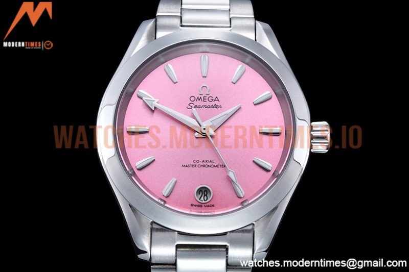 Omega - Aqua Terra Shades 34mm SS/SS Pink A8F A2813