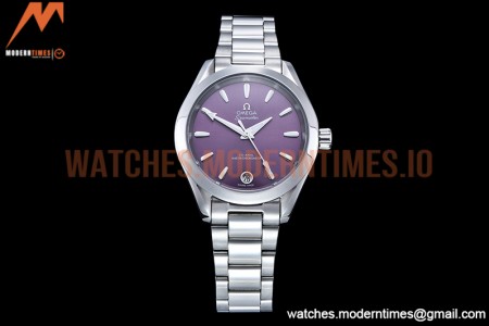 Omega - Aqua Terra Shades 34mm SS/SS Purple A8F A2813